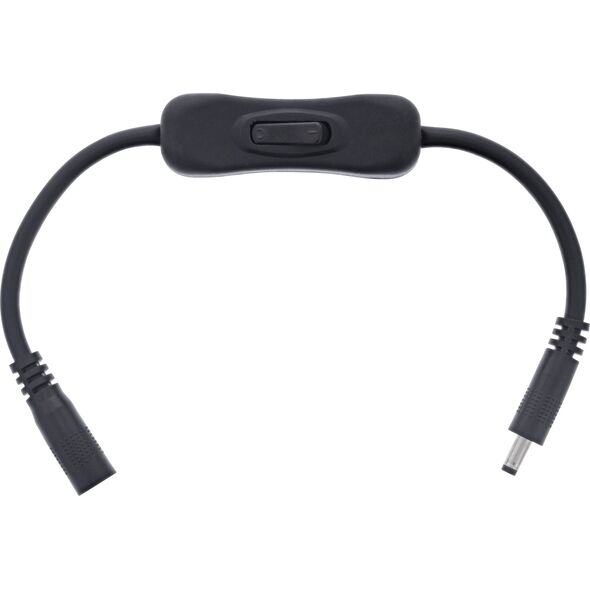 InLine® DC Καλώδιο με Διακόπτη, DC ST/BU 4,0x1,7mm, AWG 18, μαύρο, 0,20m