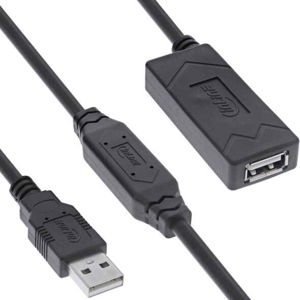 InLine® USB 2.0 Ενεργή Επέκταση, USB-A Αρσενικό/Θηλυκό, 25m