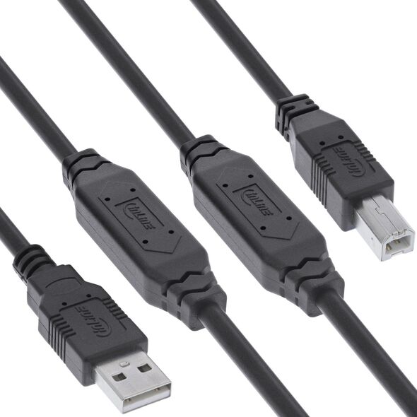 InLine® USB 2.0 Ενεργό Καλώδιο, USB-A Αρσενικό σε USB-B Αρσενικό, 12,5m