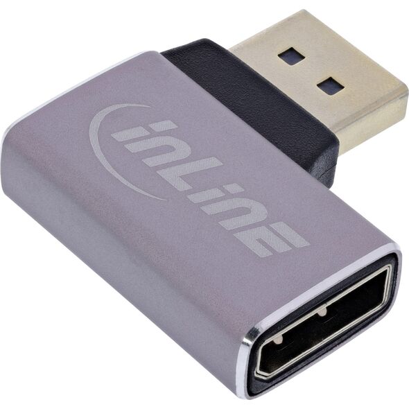 InLine® DisplayPort 1.4 Adapter, DisplayPort αρσενικό / θηλυκό, 90° δεξιά, 8K UHD