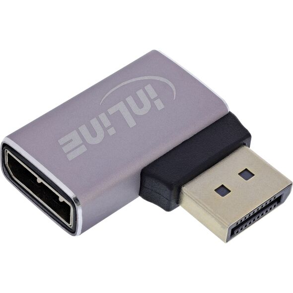 InLine® DisplayPort 1.4 Adapter, DisplayPort αρσενικό / θηλυκό, 90° δεξιά, 8K UHD