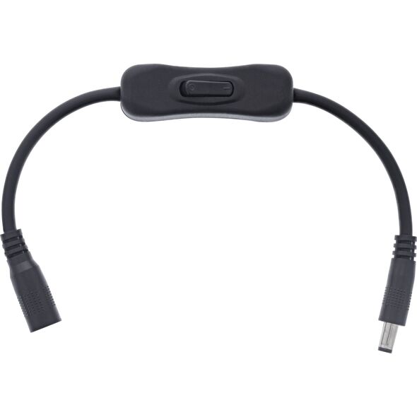 InLine® DC Καλώδιο με Διακόπτη, DC ST/BU 5,5x2,1mm, AWG 18, μαύρο, 0,20m