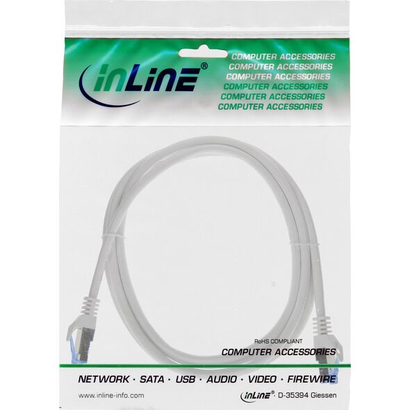 Καλώδιο Patch InLine®, Cat.6A, S/FTP, TPE (LSZH), CCA, γκρι, 0,3m