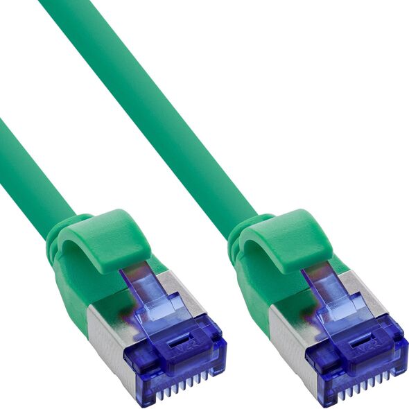 Καλώδιο Patch InLine® Slim, Cat.6A, S/FTP, TPE (LSZH) ευέλικτο, PoE, πράσινο, 25m