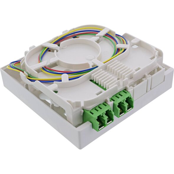 InLine® FTTH Verlängerungsbox vorkonfektioniert  4x LC/APC 9/125µm 50m