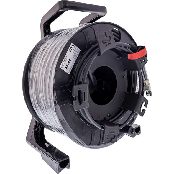 Καλώδιο δικτύου InLine® τύμπανο IP67 εξωτερικού χώρου PUR, Cat.6A S/FTP, 90m