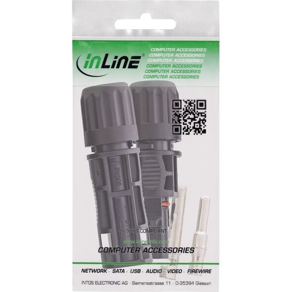 Σετ συνδετήρων φωτοβολταϊκών InLine®, βύσμα + υποδοχή