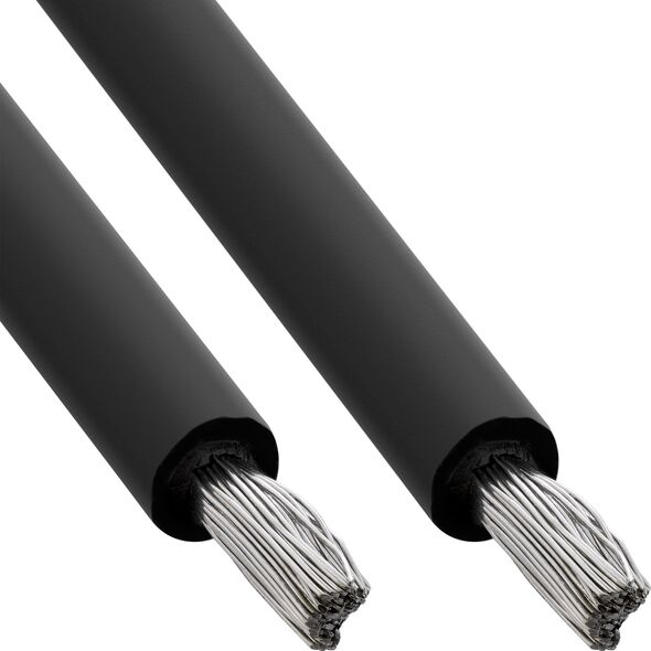 Καλώδιο εγκατάστασης ηλιακών συστημάτων InLine® H1Z2Z2-K 4mm² μαύρο 100m