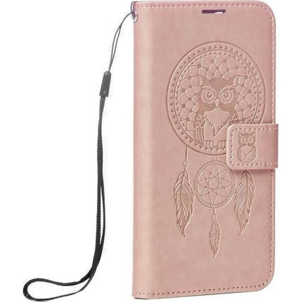 Θήκη MEZZO Book για XIAOMI Redmi Note 14 PRO 5G / 14 PRO PLUS 5G ονειροπαγίδα ροζ χρυσό