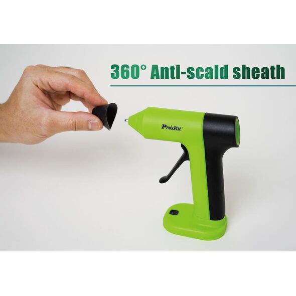 Ασύρματο πιστόλι θερμής κόλλας 2000mAh 15W για ράβδους O7mm GK-366U Pro'sKit