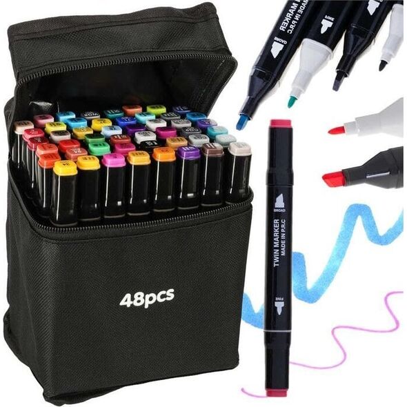 RoGer Double-sided alcohol markers 48pcs.