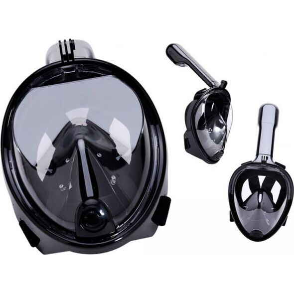 RoGer Full Dry Snorkeling Mask L / XL Black