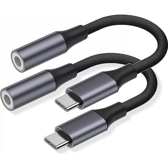 RoGer USB-C to AUX 3.5mm Digital audio adapter for Samsung, Google, OnePlus (DAC 24bit 48KHz)