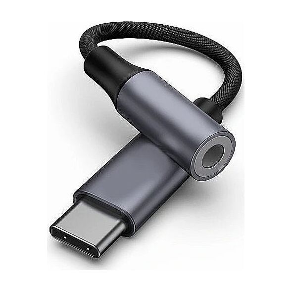 RoGer USB-C to AUX 3.5mm Digital audio adapter for Samsung, Google, OnePlus (DAC 24bit 48KHz)
