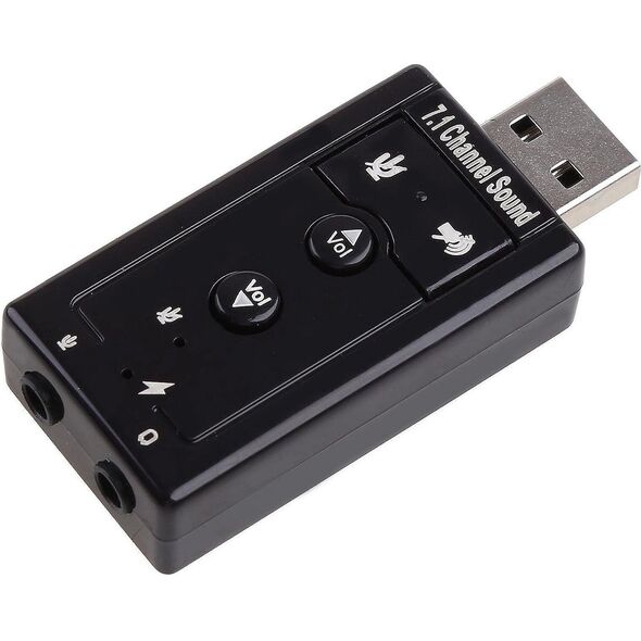 RoGer USB Audio card with microphone input Virtual 7.1