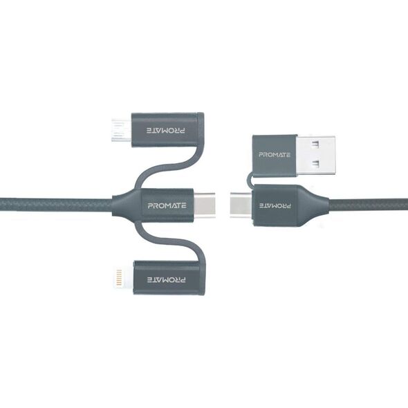 Promate PentaPower Universal Cable 6-in-1 USB-C(A) / micro / Lightning / 1,2m