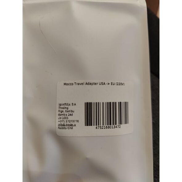 Mocco Travel Adapter USA -> EU (220V)