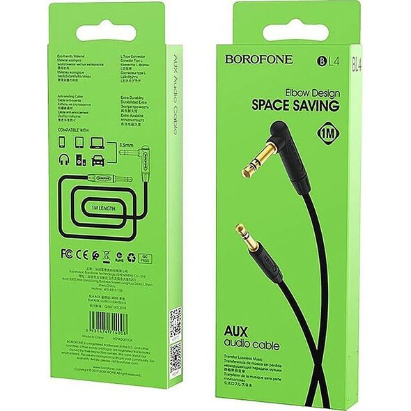 Borofone BL4 AUX Cable 3.5mm -> 3.5mm 1m