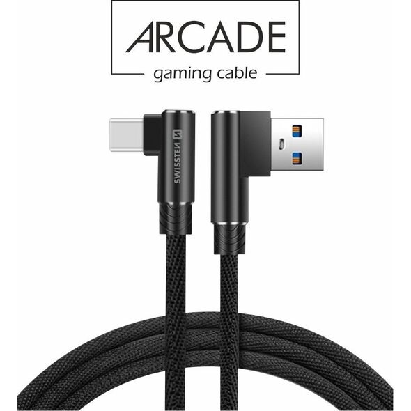 Swissten L Type Textile Universal Quick Charge 3.1 USB to USB-C Data and Charging Cable 1.2m