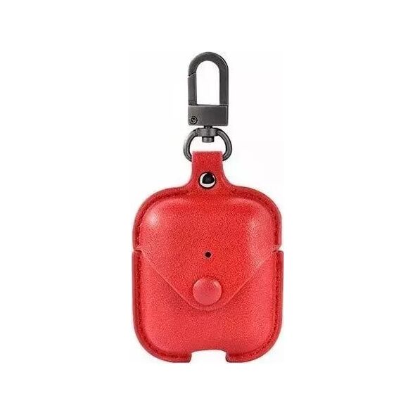 Devia Lux Series Eco Leather Look Magnetic Carabiner Case Apple AirPods 1st Generation