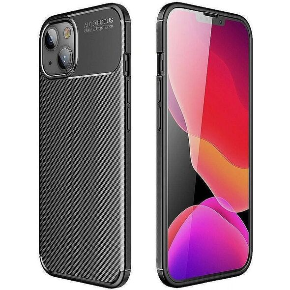 Mocco Trust Armored Shockproof Carbon Case for Apple iPhone 13 Pro Black