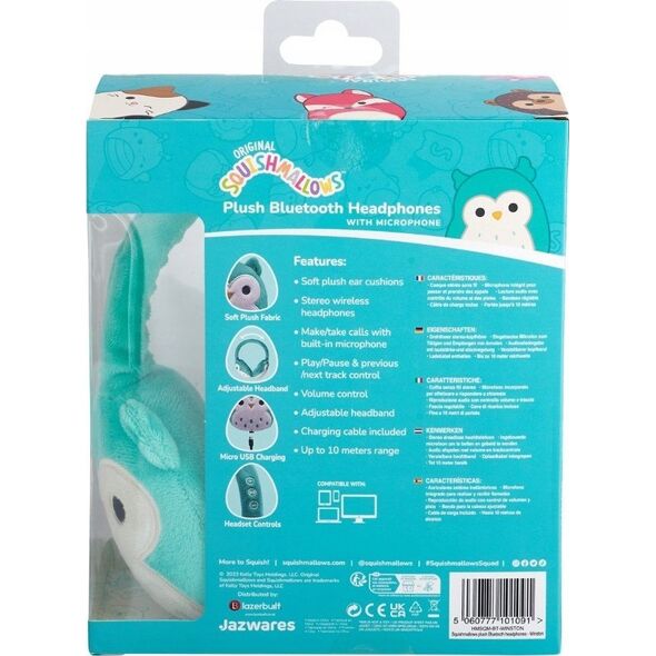 Squishmallows Plush "Owl Winston" Wireless Headphones