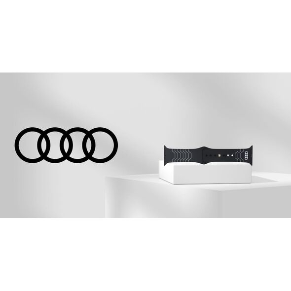 Λουράκι ρολογιού Audi Geometric Pattern Silicone για Apple Watch 40/41/42mm μαύρο