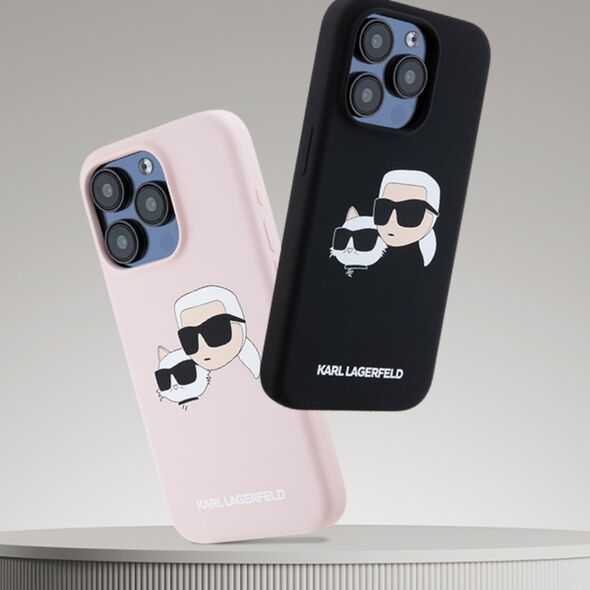 Karl Lagerfeld KLHMP16MSKCHPPLP iPhone16 Plus 6.7" pink/pink hardcase Silicone Double Heads Print