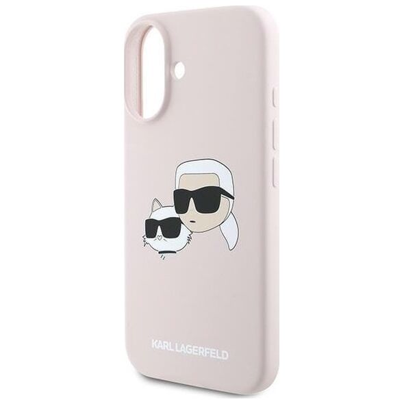 Karl Lagerfeld KLHMP16MSKCHPPLP iPhone16 Plus 6.7" pink/pink hardcase Silicone Double Heads Print