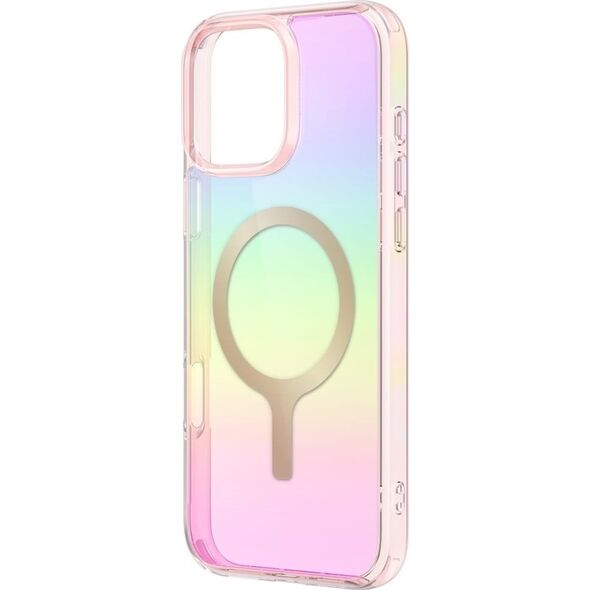Case UNIQ Iridescia for iPhone 16 Pro Max Magclick Charging pink prism
