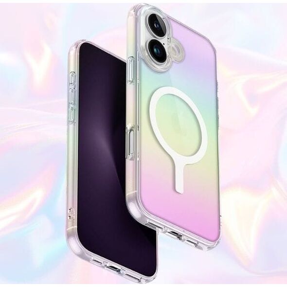 Case UNIQ Iridescia for iPhone 16 Plus Magclick Charging holographic
