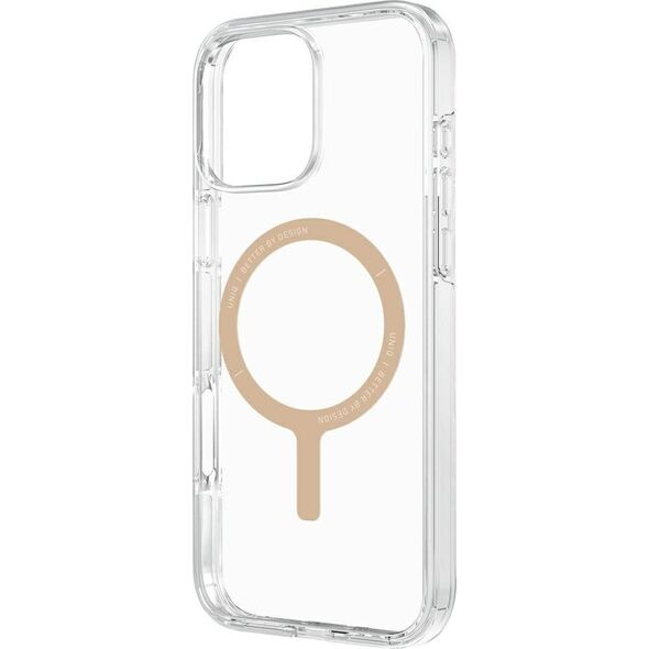 Etui UNIQ Clario do iPhone 16 Pro        Magclick Charging przezroczysty/złoty