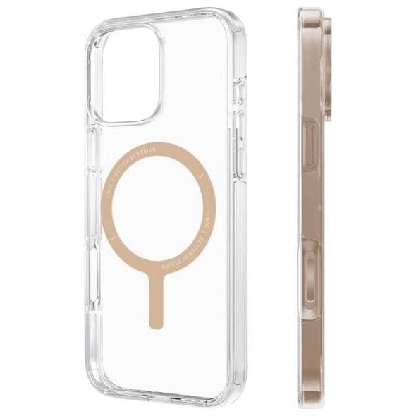 Etui UNIQ Clario do iPhone 16 Pro Max    Magclick Charging przezroczysty/złoty