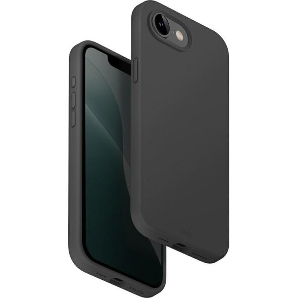 Etui UNIQ Lino do iPhone 16e (2025)      Magclick Charging szary