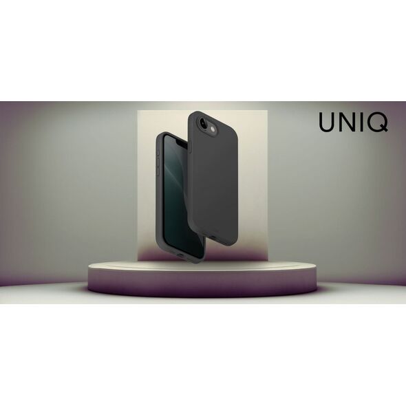 Etui UNIQ Lino do iPhone 16e (2025)      Magclick Charging szary