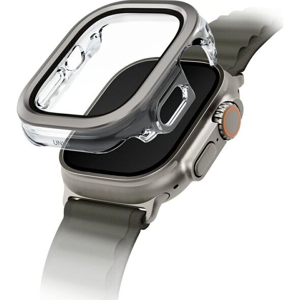 Etui UNIQ Voute do Apple Watch Ultra     49mm szkło hartowane srebrny
