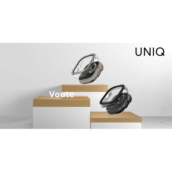 Etui UNIQ Voute do Apple Watch Ultra     49mm szkło hartowane srebrny