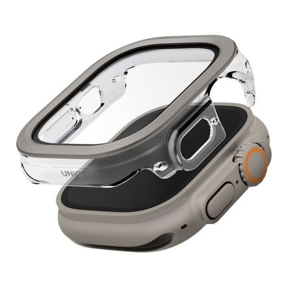 Etui UNIQ Voute do Apple Watch Ultra     49mm szkło hartowane srebrny