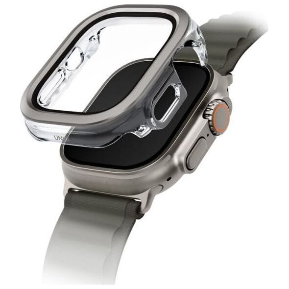 Etui UNIQ Voute do Apple Watch Ultra     49mm szkło hartowane srebrny