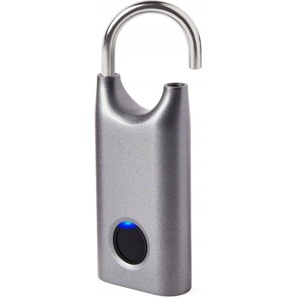 Lexon Nomaday Fingerprint Padlock Dark Grey/Gun Metal