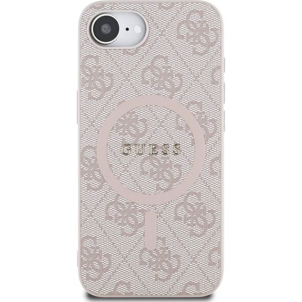 Etui Guess 4G Ring Classic Logo MagSafe  do iPhone 16e różowy