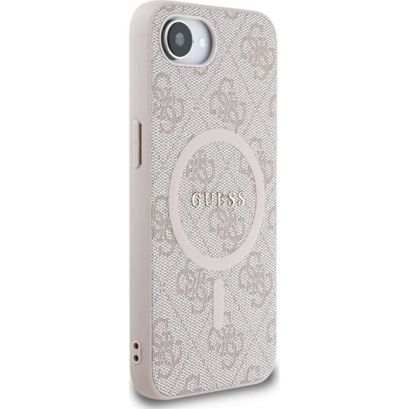Etui Guess 4G Ring Classic Logo MagSafe  do iPhone 16e różowy