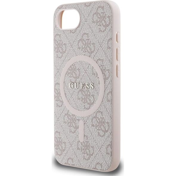 Etui Guess 4G Ring Classic Logo MagSafe  do iPhone 16e różowy