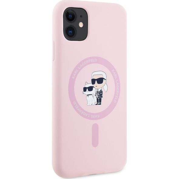 Etui Karl Lagerfeld Silicone             Karl&Choupette MagSafe do iPhone 11 różowy