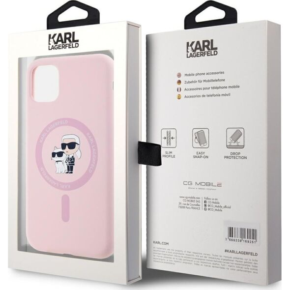 Etui Karl Lagerfeld Silicone             Karl&Choupette MagSafe do iPhone 11 różowy