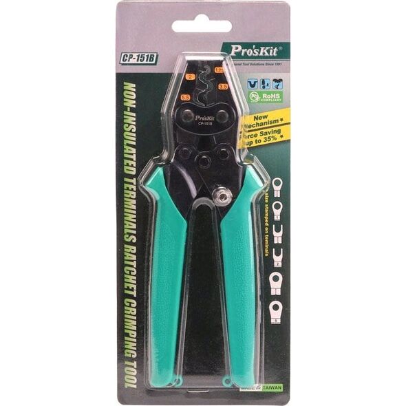 Reples neizoliuotu jungciu uzspaudimui (1.5-6mm2) 176mm, CP-151B Pro'sKit