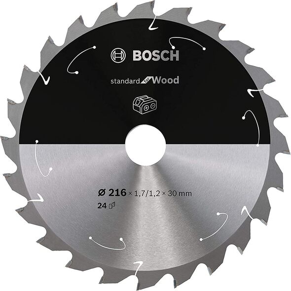 Circular saw blade 216x30mm, 24 Bosch Standard for Wood