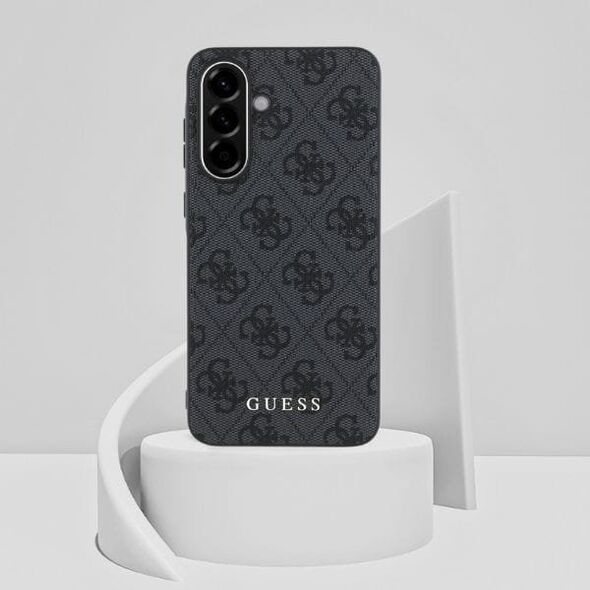 Case Guess 4G Metal Gold Logo for Samsung Galaxy A36 black