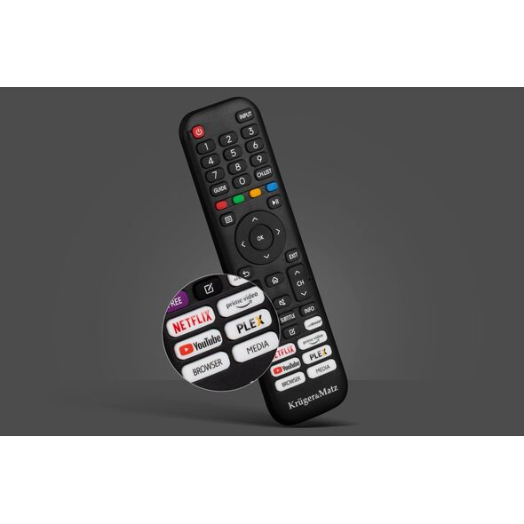 Telewizor Kruger&Matz 32" HD smart DVB-T2/S2 H.265 Hevc Wi-Fi 3xHDMI 2xUSB
