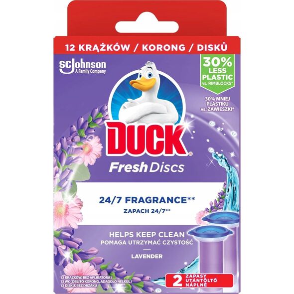 Duck Fresh Dick Zapas Krążek Żelowy do Wc 2x36ml Lavender..